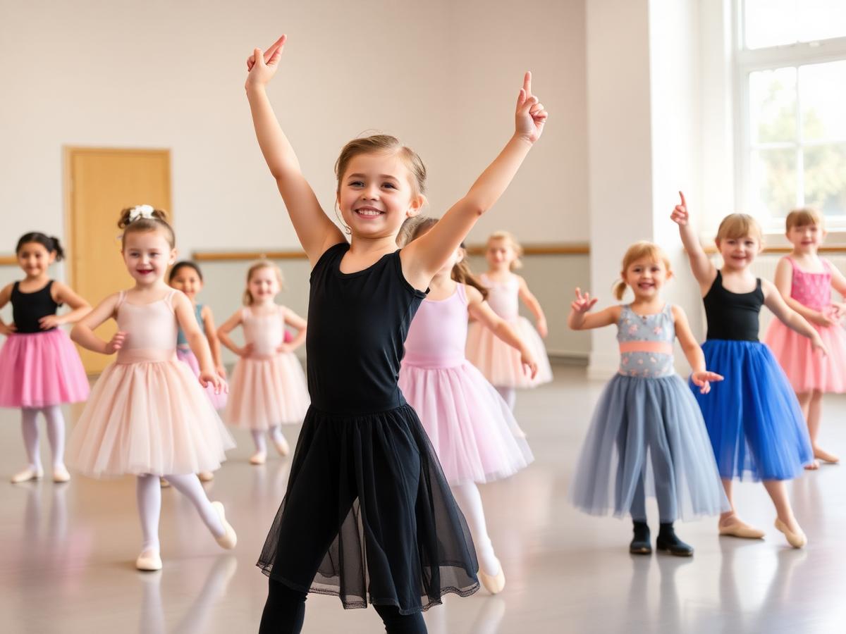 Aula de ballet no Colégio Conexão